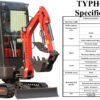 TYPHON 18 FLEX 1.8 Ton Mini Excavator USA