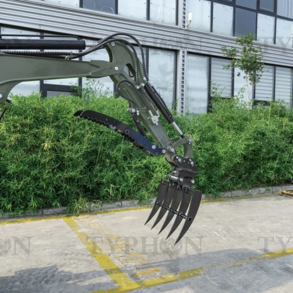 Small Rear Rake Attachment Mini Excavator Rake Compact Attachment | TYPHON