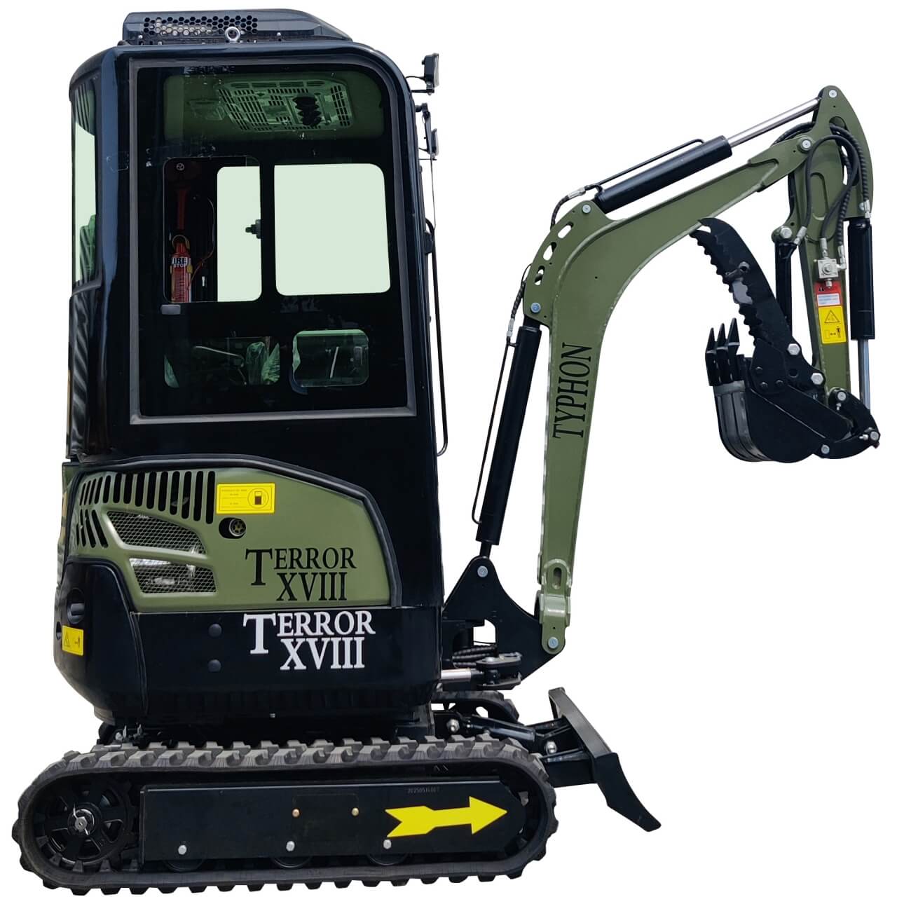 Green TYPHON TERROR XVIII Prestige 2 Ton Mini Excavator KUBOTA Diesel Engine USA - Image 11