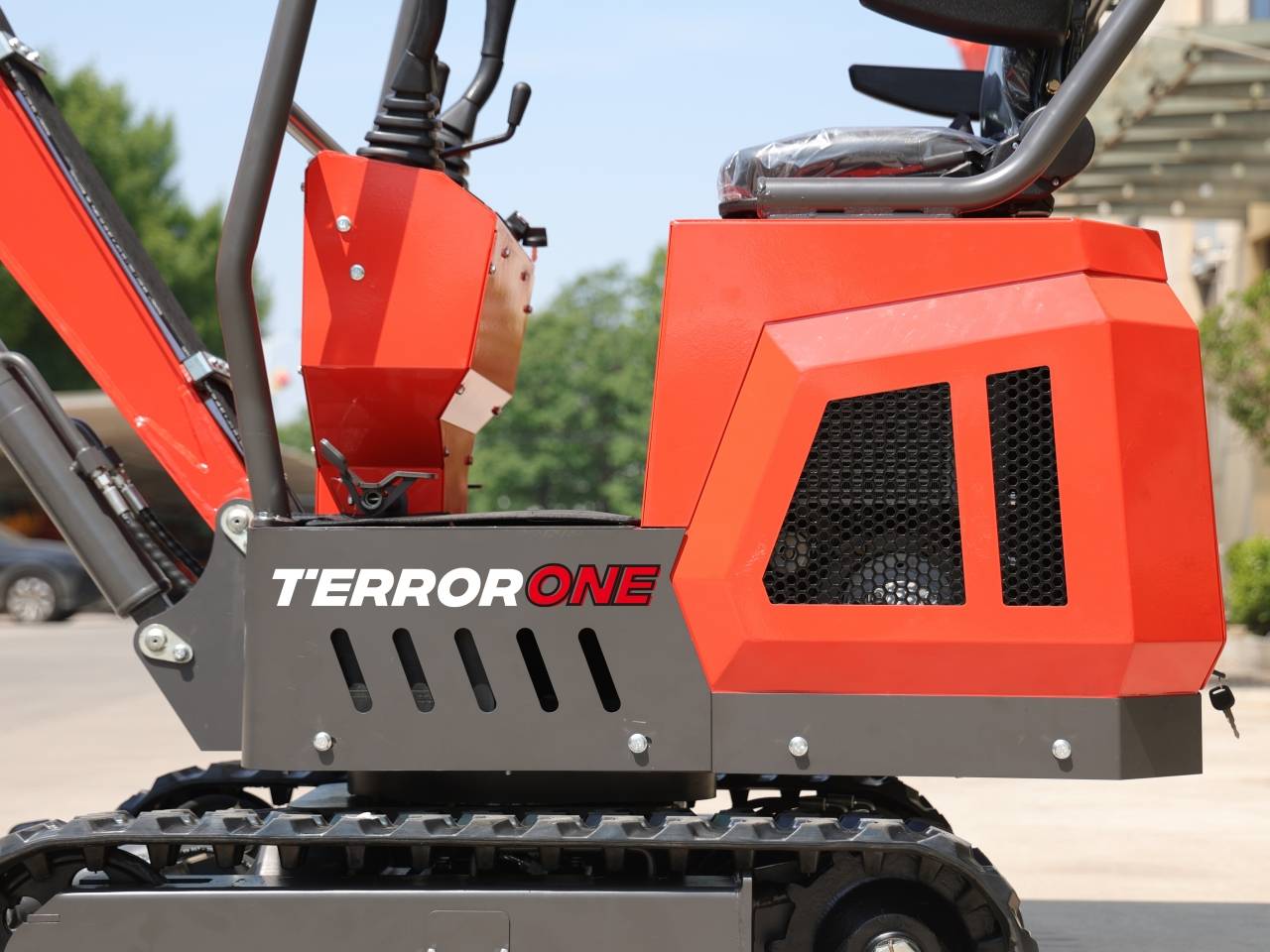 TYPHON TERROR ONE STORM Mini Excavator – 1 Ton Trench Digger with Canopy, Hydraulic Thumb Clip, Hydraulic Oil Cooler, 13.5hp B&S Engine USA - Image 9