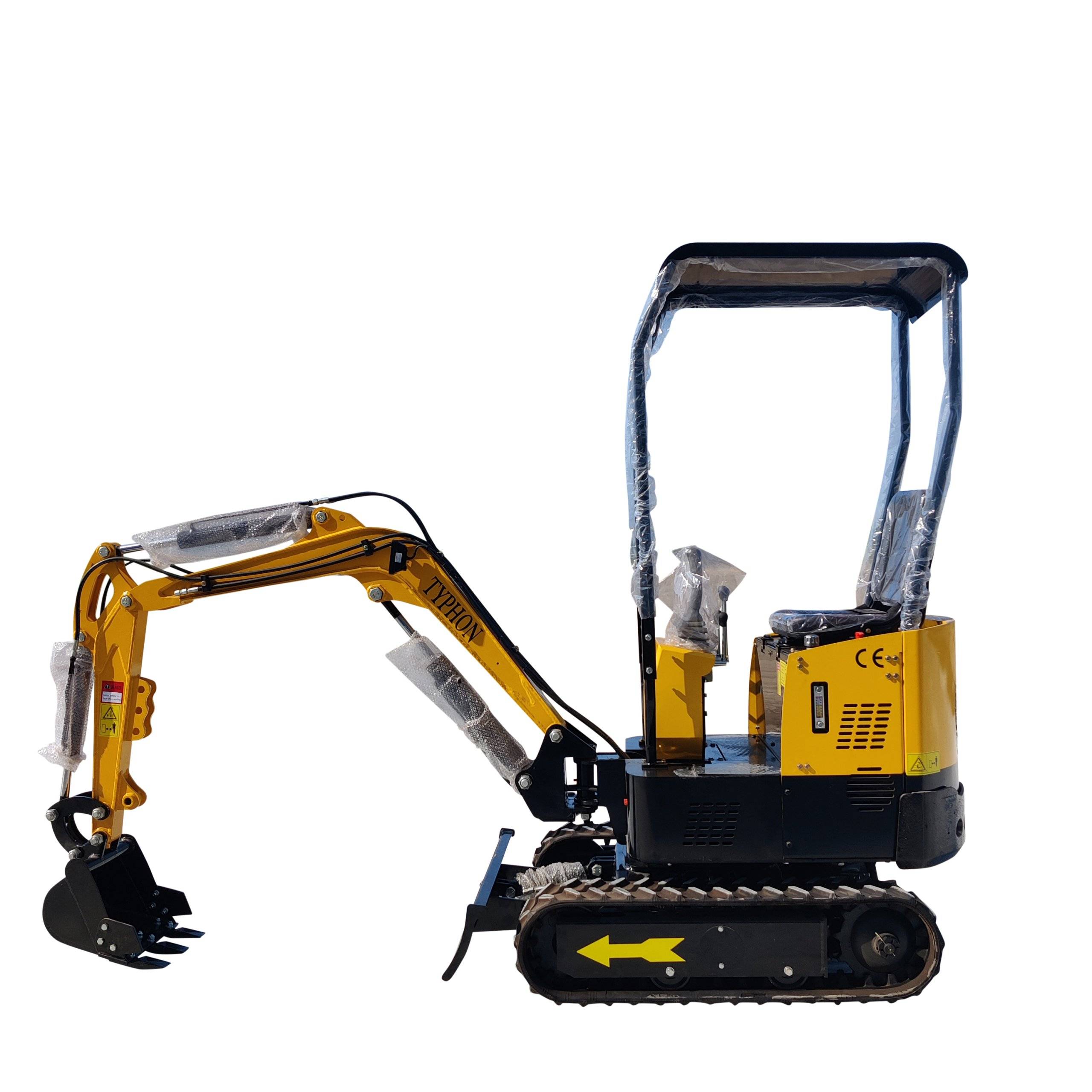 TYPHON TERROR X STORM Mini Excavator – 1 Ton Trench Digger with Canopy, Hydraulic Thumb Clip, Bucket USA - Image 7